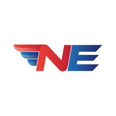 hızlı ilk harf logo vektör kanat