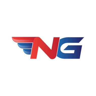 hızlı ilk harf logo vektör kanat