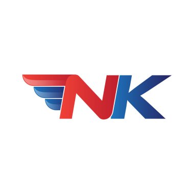 hızlı ilk harf logo vektör kanat