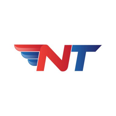 hızlı ilk harf logo vektör kanat
