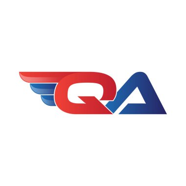 hızlı ilk harf logo vektör kanat