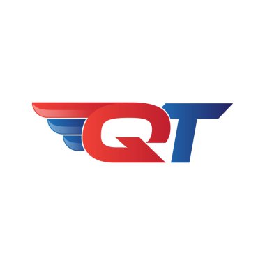 hızlı ilk harf logo vektör kanat