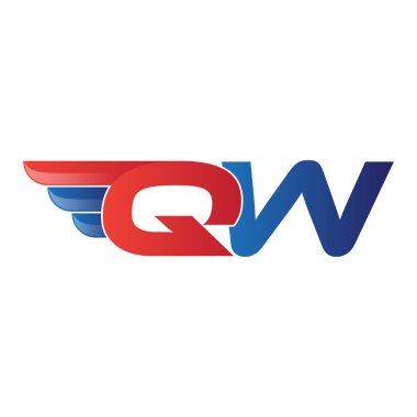 hızlı ilk harf logo vektör kanat