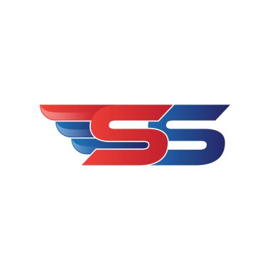 hızlı ilk harf logo vektör kanat