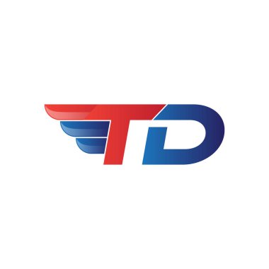 hızlı ilk harf logo vektör kanat