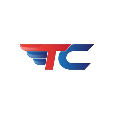 hızlı ilk harf logo vektör kanat