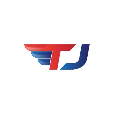 hızlı ilk harf logo vektör kanat