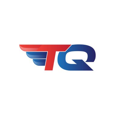 hızlı ilk harf logo vektör kanat