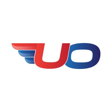 hızlı ilk harf logo vektör kanat