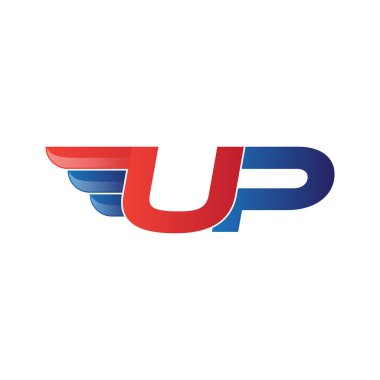 hızlı ilk harf logo vektör kanat