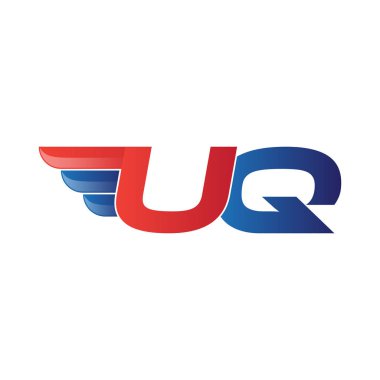 hızlı ilk harf logo vektör kanat