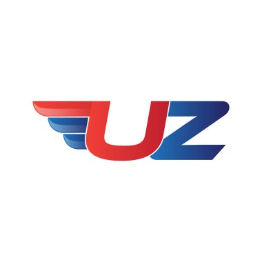 hızlı ilk harf logo vektör kanat