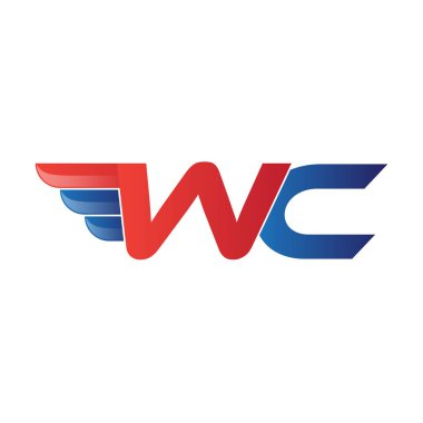 hızlı ilk harf logo vektör kanat