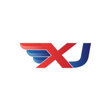 hızlı ilk harf logo vektör kanat