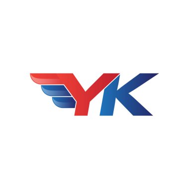 hızlı ilk harf logo vektör kanat