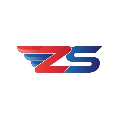 hızlı ilk harf logo vektör kanat