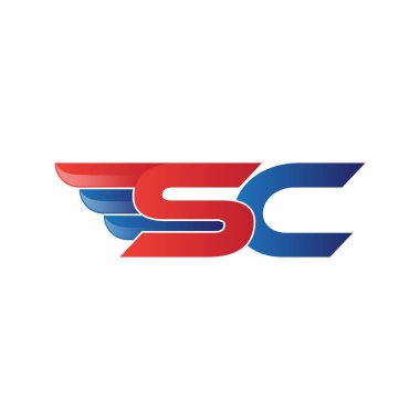 hızlı ilk harf logo vektör kanat