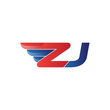 hızlı ilk harf logo vektör kanat