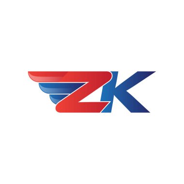 hızlı ilk harf logo vektör kanat
