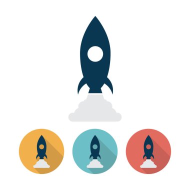 Roket simge vektör basit modern