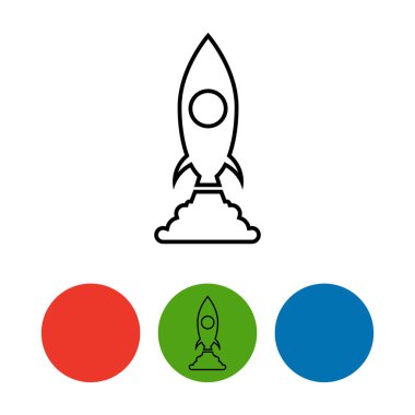 Roket simge vektör basit modern