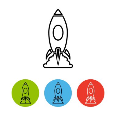 Roket simge vektör basit modern