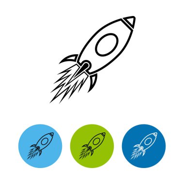 Roket simge vektör basit modern