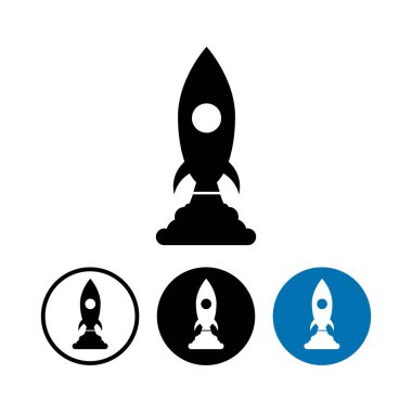 Roket simge vektör basit modern