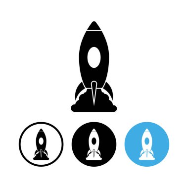 Roket simge vektör basit modern