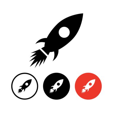Roket simge vektör basit modern