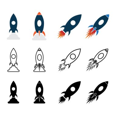 Roket simge vektör basit modern
