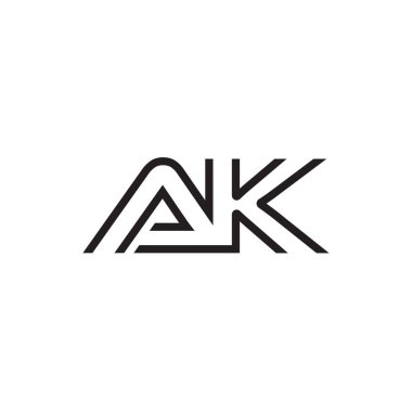 İlk harf logo satır benzersiz modern