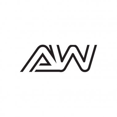 İlk harf logo satır benzersiz modern