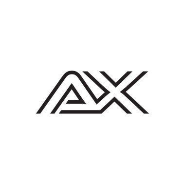 İlk harf logo satır benzersiz modern