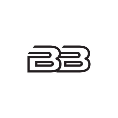 İlk harf logo satır benzersiz modern