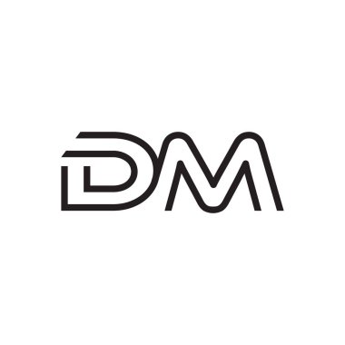 İlk harf logo satır benzersiz modern