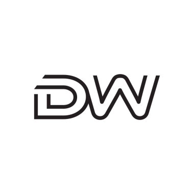 İlk harf logo satır benzersiz modern