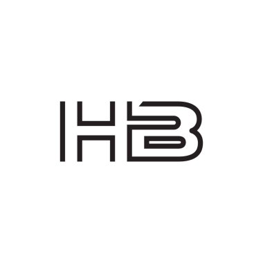 İlk harf logo satır benzersiz modern