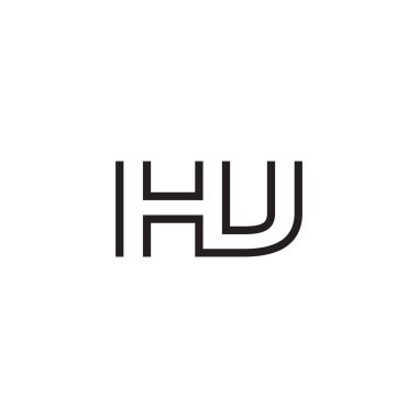 İlk harf logo satır benzersiz modern