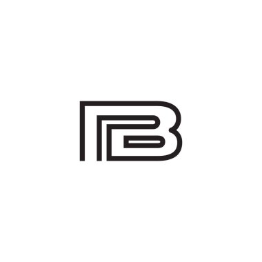 İlk harf logo satır benzersiz modern