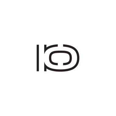 İlk harf logo satır benzersiz modern