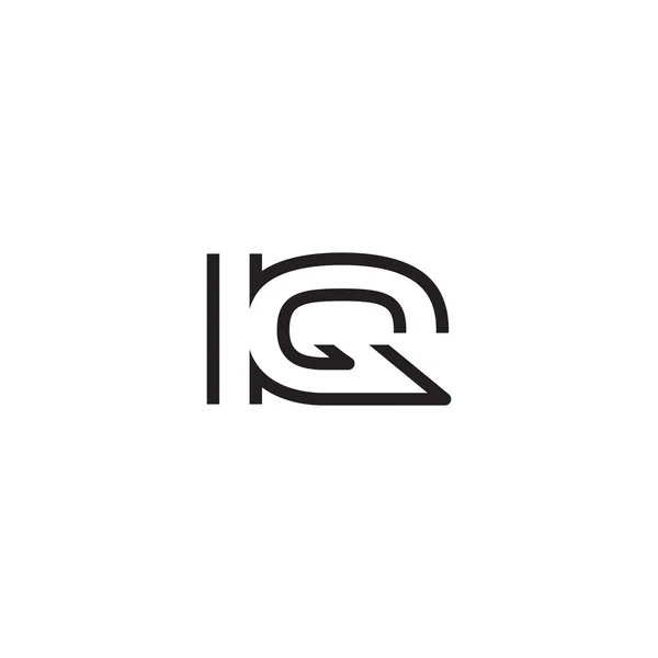 Linea iniziale del logo della lettera unica moderna — Vettoriale Stock
