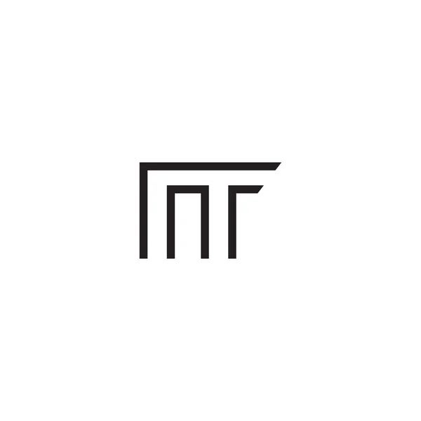 Lettre initiale logo ligne unique moderne — Image vectorielle
