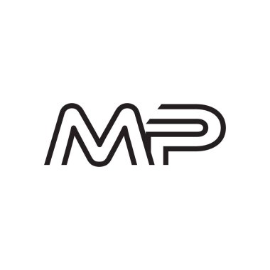 İlk harf logo satır benzersiz modern