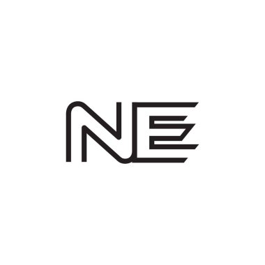 İlk harf logo satır benzersiz modern