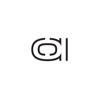 İlk harf logo satır benzersiz modern