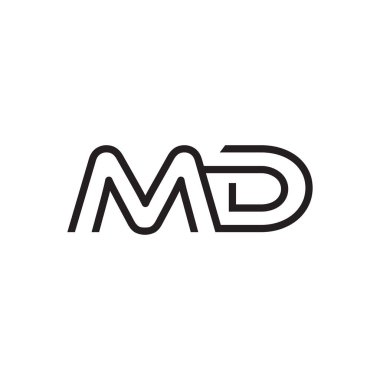 İlk harf logo satır benzersiz modern