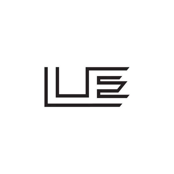 Eerste brief logo lijn unieke moderne — Stockvector