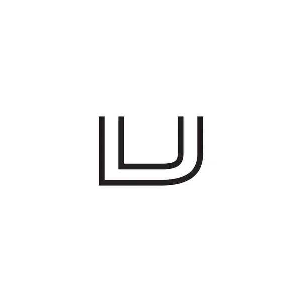 Anfangsbuchstaben Logo Linie einzigartig modern — Stockvektor