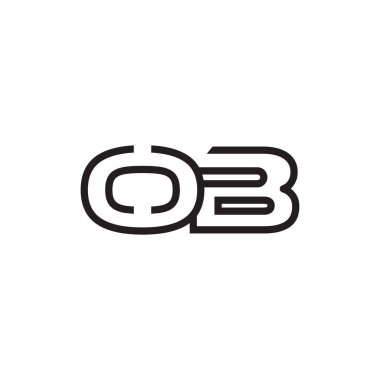 İlk harf logo satır benzersiz modern